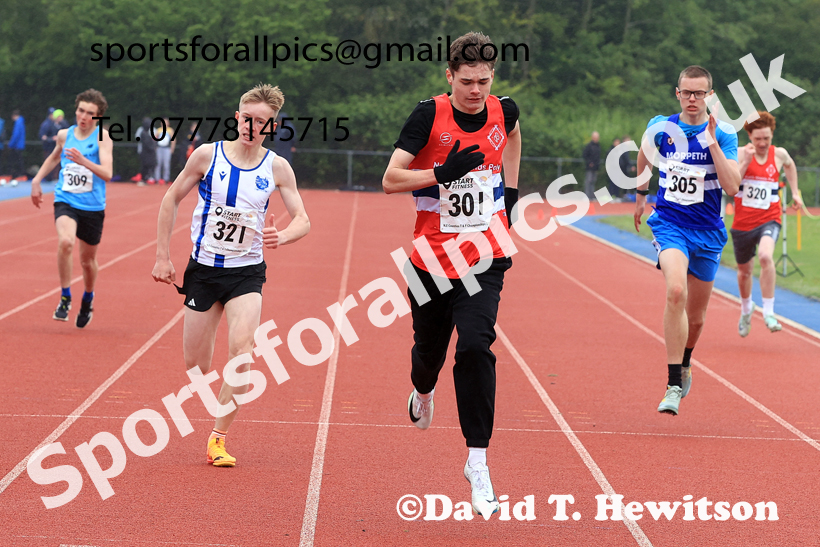 300 metres, 2026 North Eastern Track and Field Champs, Shildon, County Durham. Photo: David T. Hewitson/Sports for All Pics